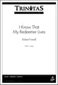 I Know That My Redeemer Lives SATB choral sheet music cover